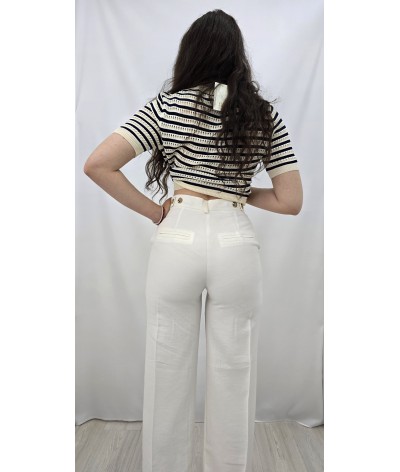 Pantalone palazzo cotone viscosa