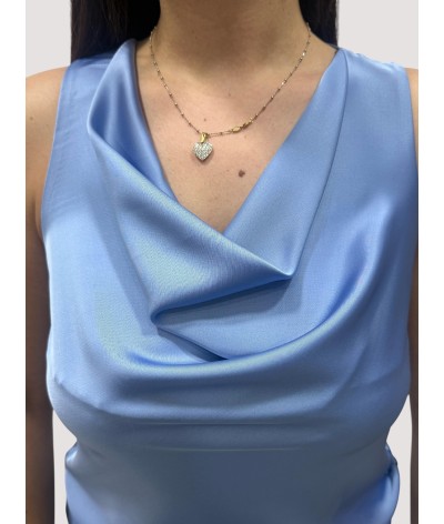 Top romi-ho con drappeggio