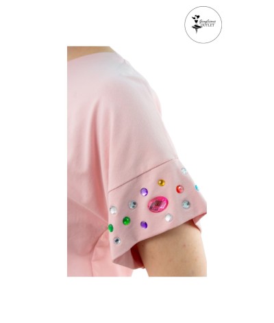 T-shirt casual dettagli decorativi