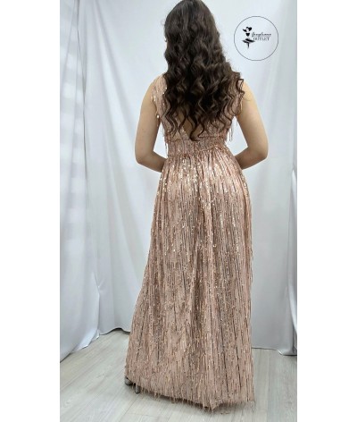 Abito lungo paillettes-guapa