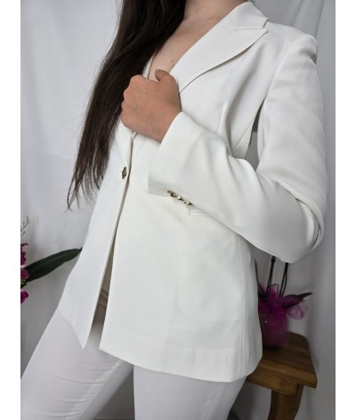 Completo tailleur monopetto pantalone a zampa