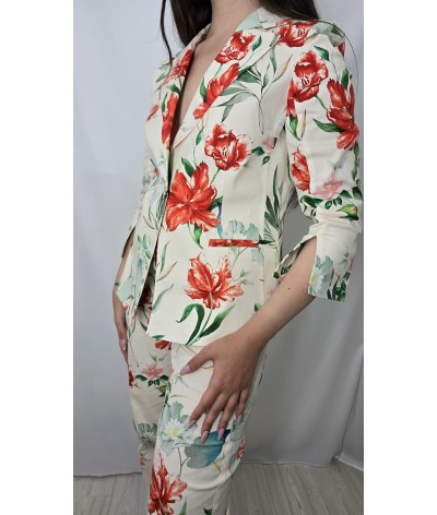 Tailleur di cotone floreale romi-ho