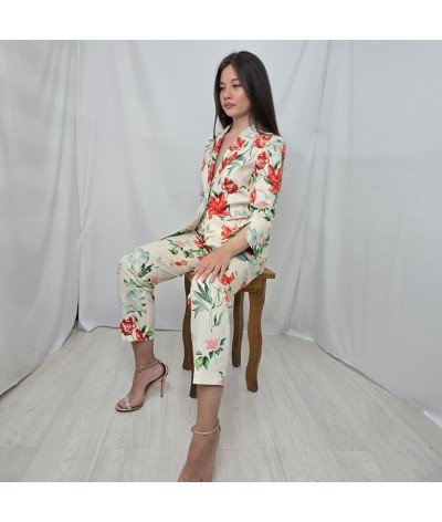 Tailleur di cotone floreale romi-ho