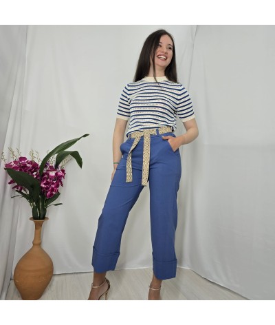 Pantalone palazzo cotone - viscosa
