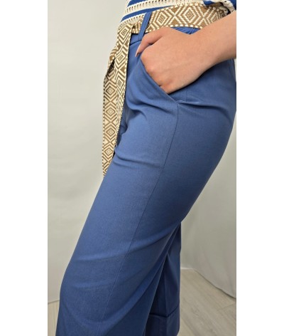 Pantalone palazzo cotone - viscosa