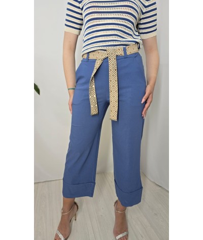 Pantalone palazzo cotone - viscosa