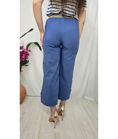 Pantalone palazzo cotone - viscosa