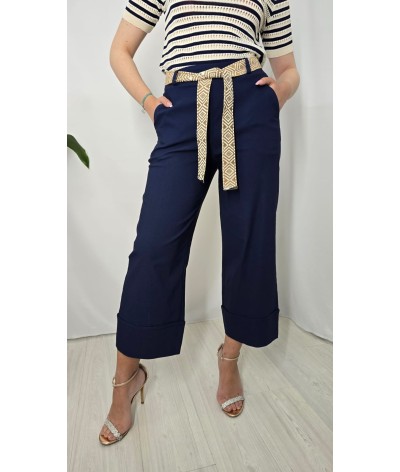 Pantalone palazzo cotone - viscosa