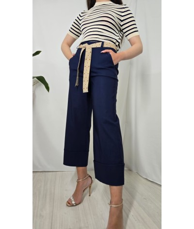 Pantalone palazzo cotone - viscosa