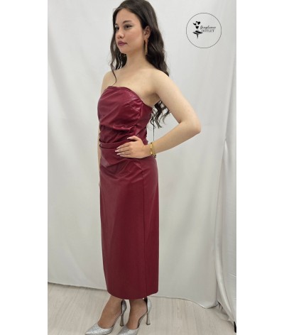 Abito eco pelle mini dress-tensione-in