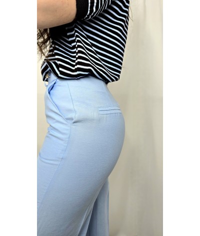 Pantalone palazzo cotone viscosa